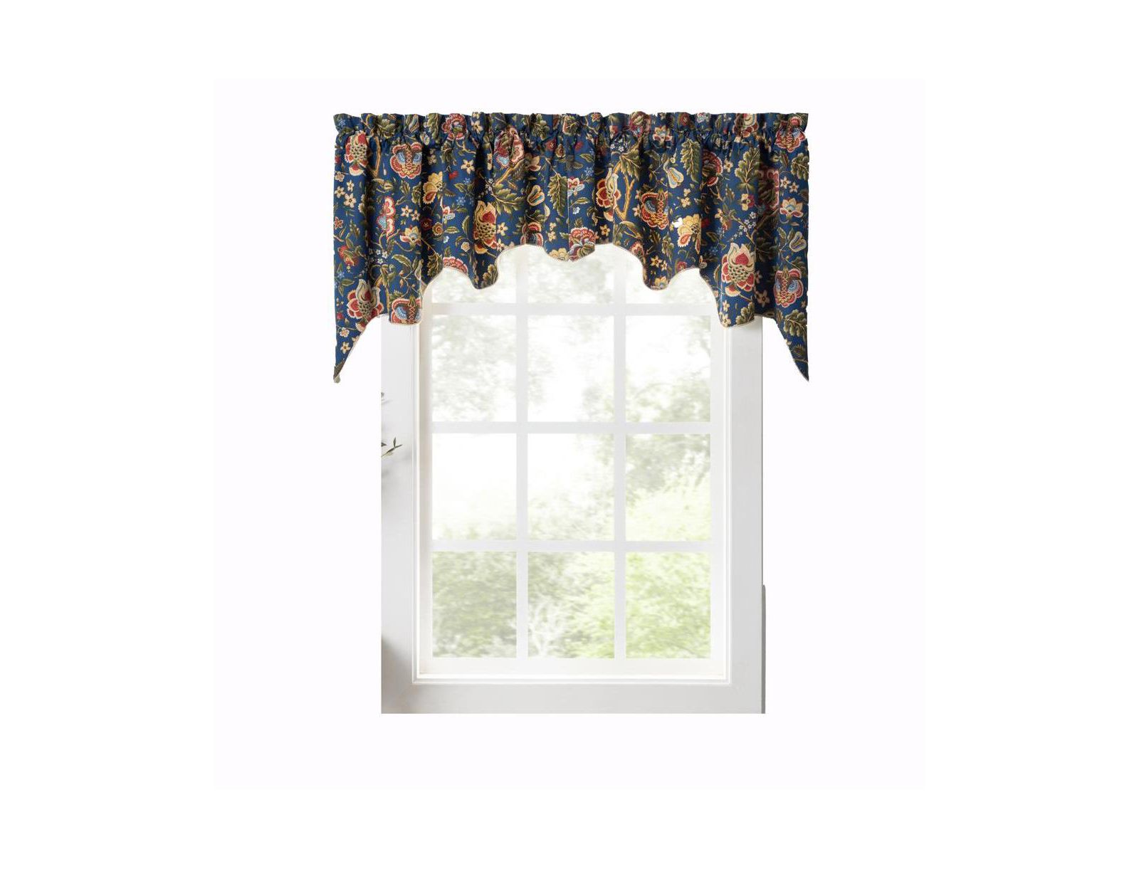 Ellis Curtain Regency Swag Shaped 3" Rod Pocket Valances for Windows 100" x 30"