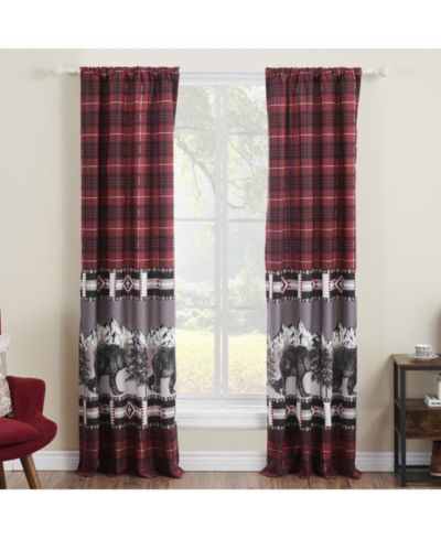Набор штор Greenland Home Fashions Timberline - 84x84", красный