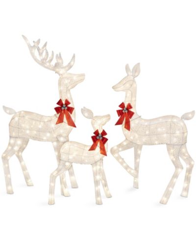 Best Choice Products 3-Piece Lighted Christmas Deer Set Outdoor Yard Decoration with 360 LED Lights, Stakes
