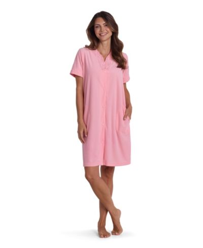 Miss Elaine Женский Short-Sleeve Solid Short Grip халат