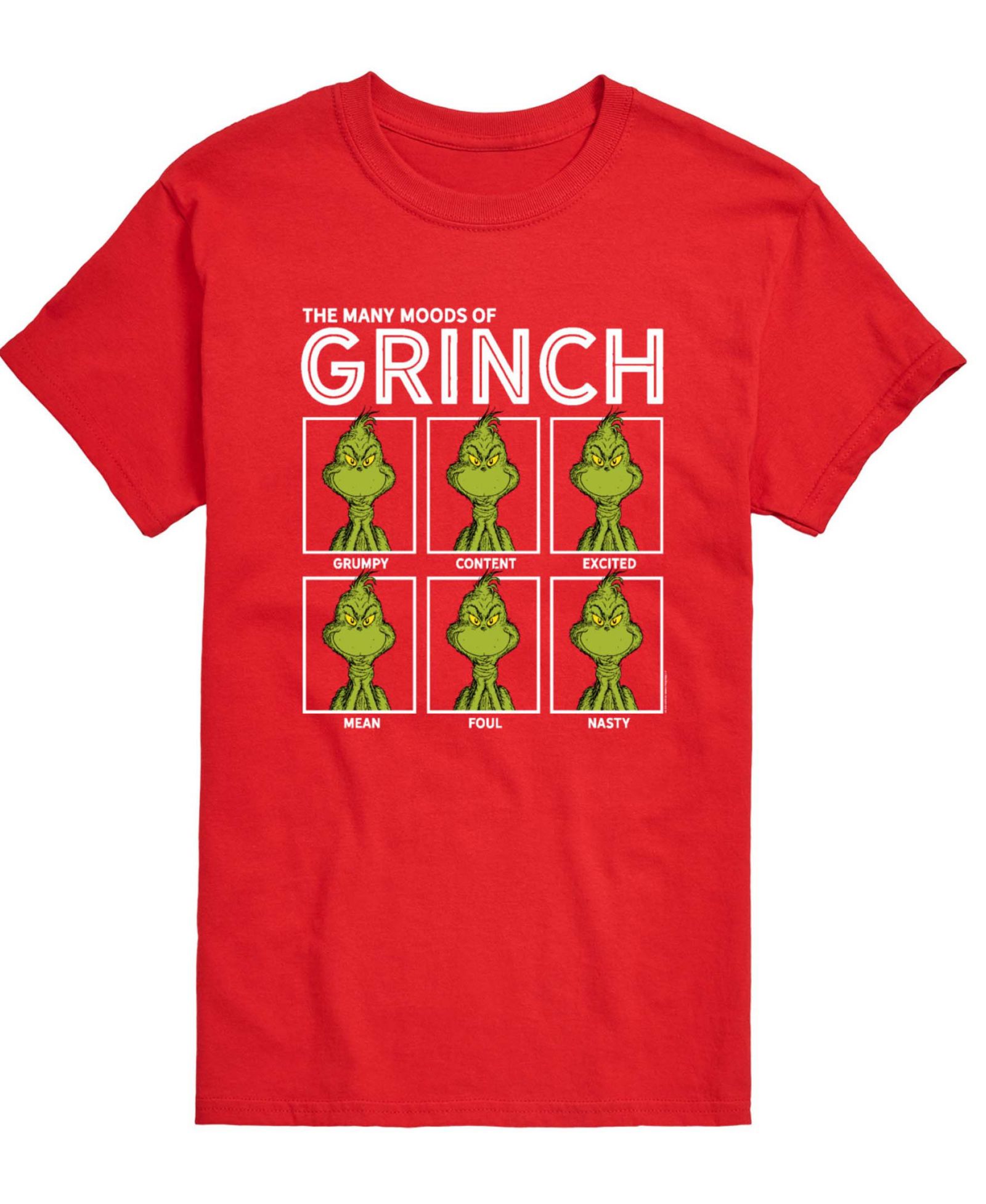 AIRWAVES Men's Many Moods of Grinch Graphic Print T-Shirt