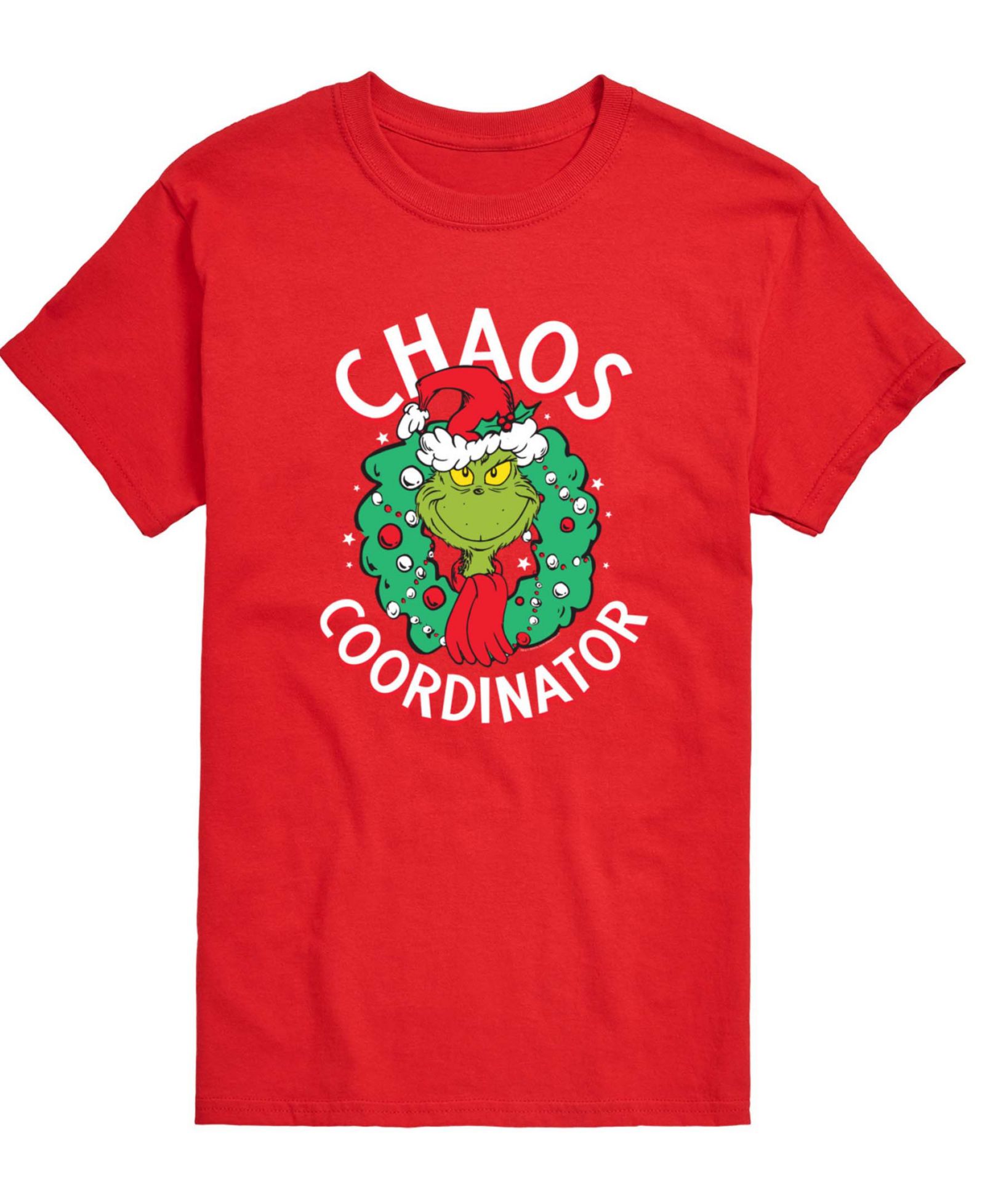 AIRWAVES Men's Grinch Chaos Coordinator Graphic Crewneck T-Shirt