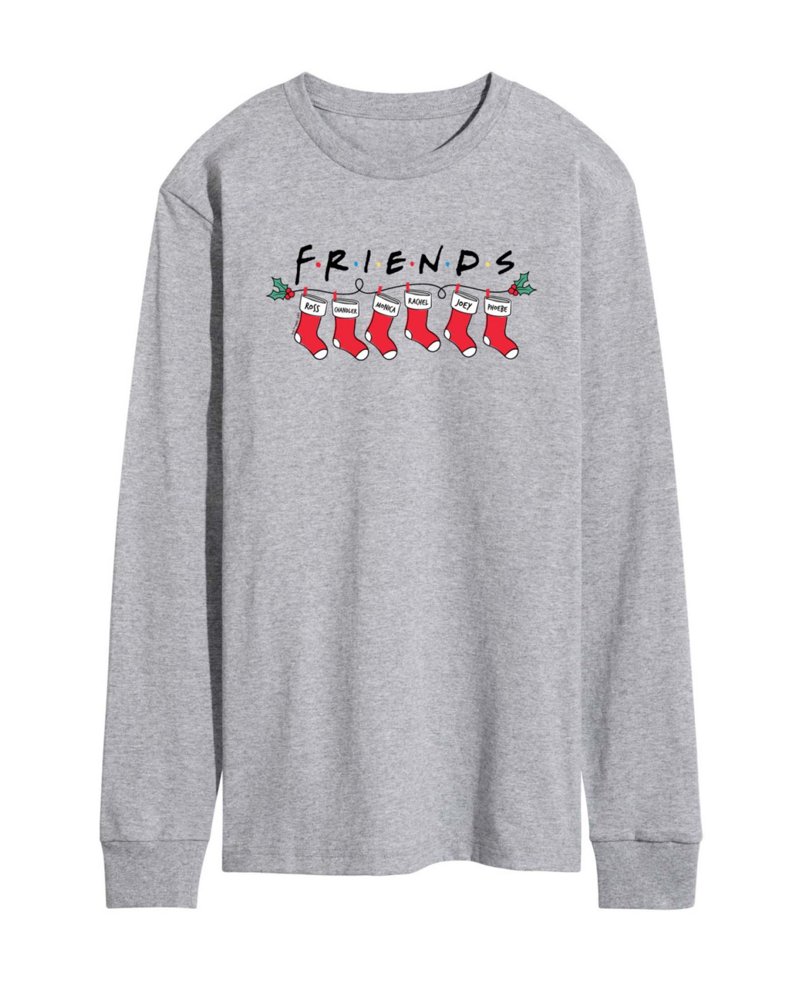AIRWAVES Men's Crewneck Christmas Themed Graphic T-Shirt