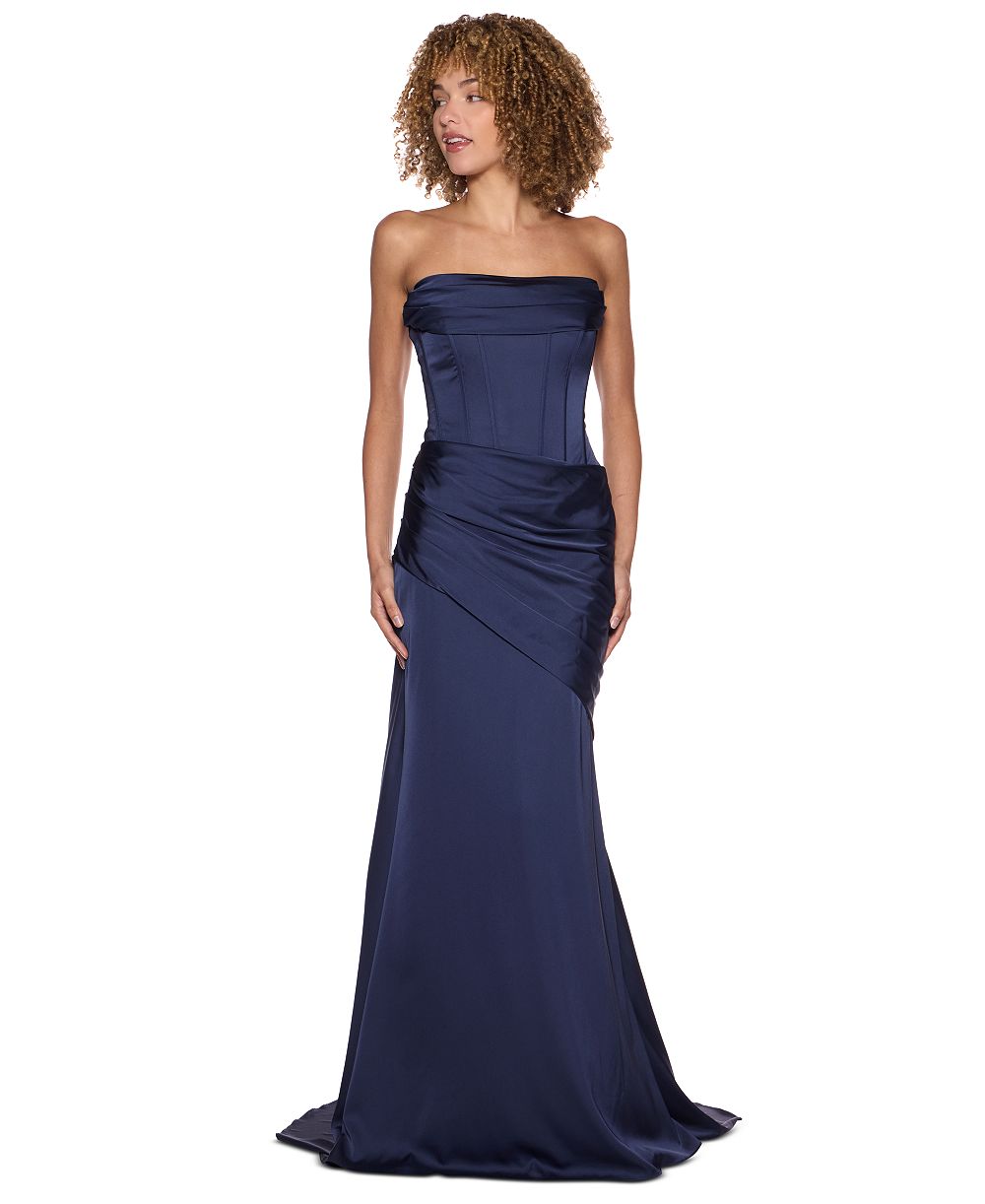 Детский B Darlin Strapless Cowl Neck Long Gown