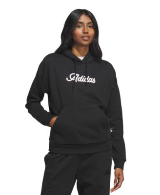 adidas Women's Fleece Metallic Wordmark Graphic Hoodie