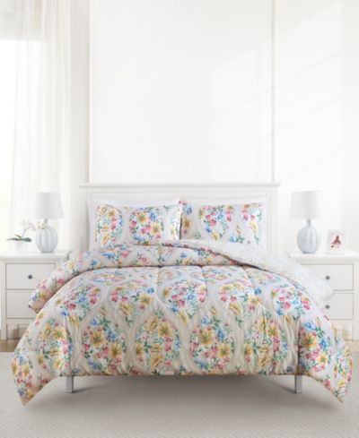 Macy's Penelope Reversible Printed 3-Pc. Comforter Sets, Created for Macy's