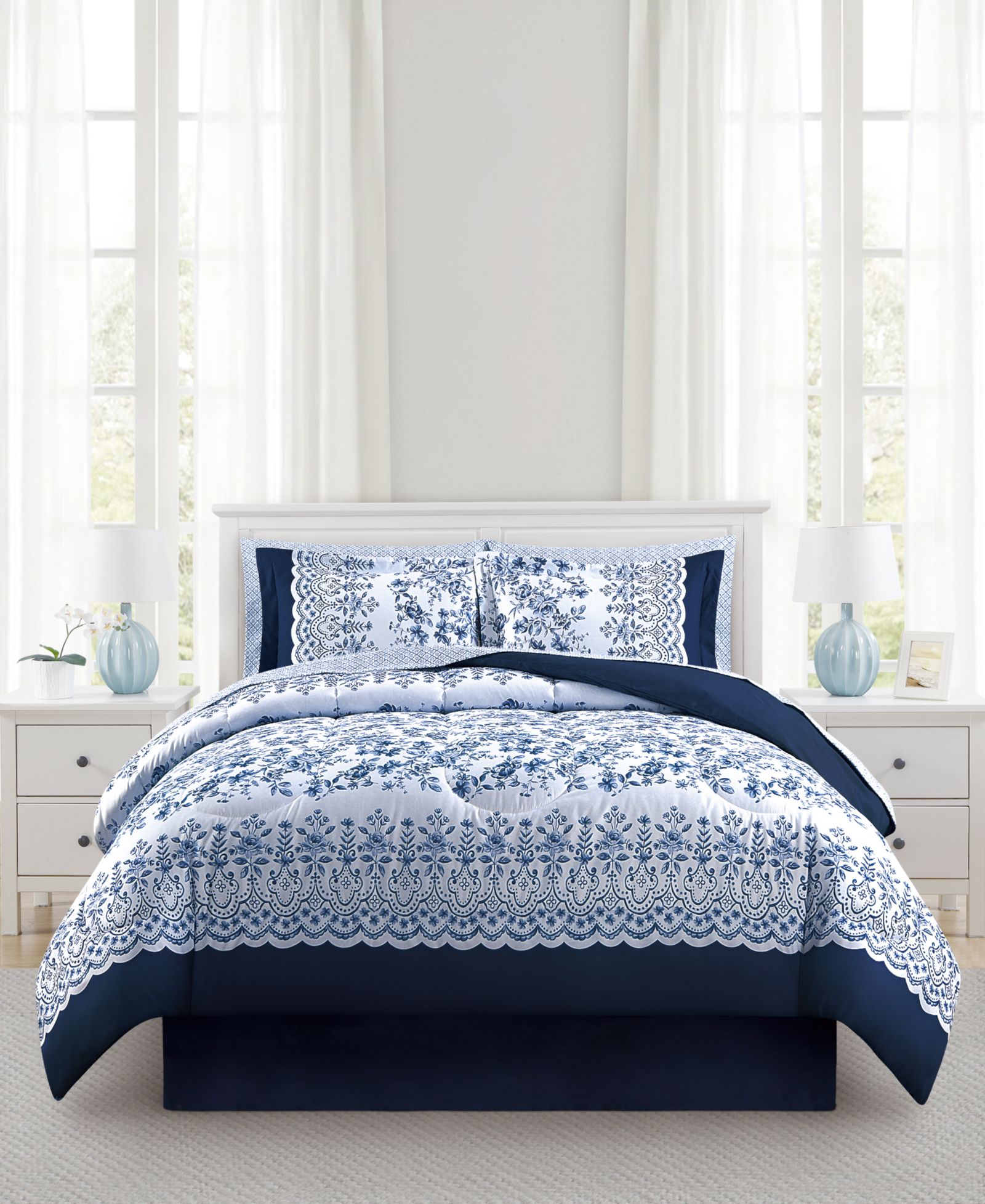 Macy's Medley Reversible Printed 8-Pc. Comforter Sets, Created for Macy's
