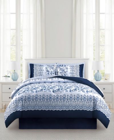 Macy's Medley Reversible Printed 8-Pc. Comforter Sets, Created for Macy's