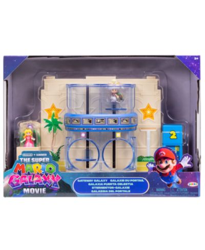 Super Mario Gateway Galaxy Diorama Movie 3-Piece Playset, Ages 3+
