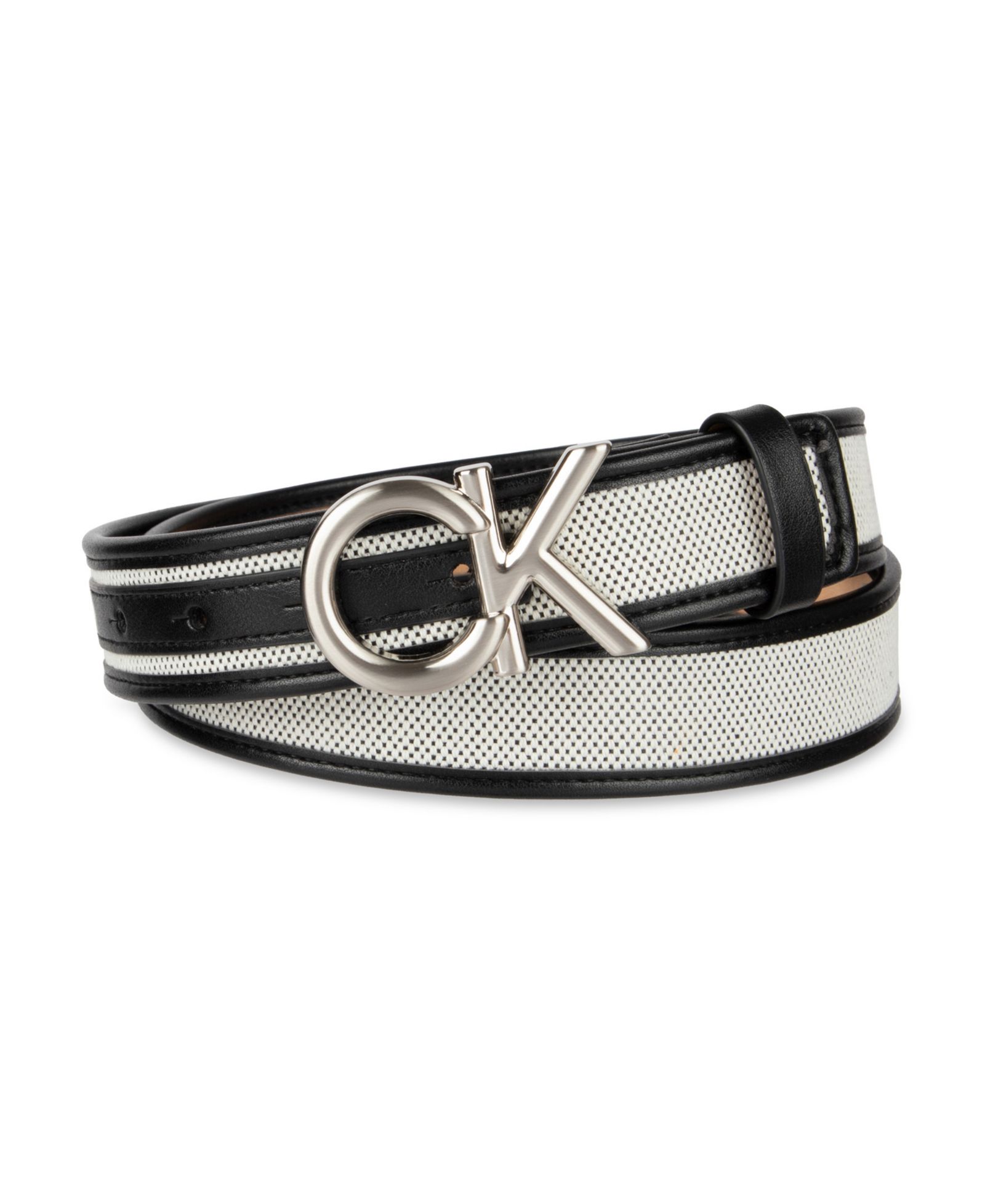 Женский кожаный ремень Calvin Klein с монограммой CK
