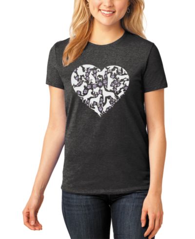 Футболка LA Pop Art Women's Dog Heart Crew Neck