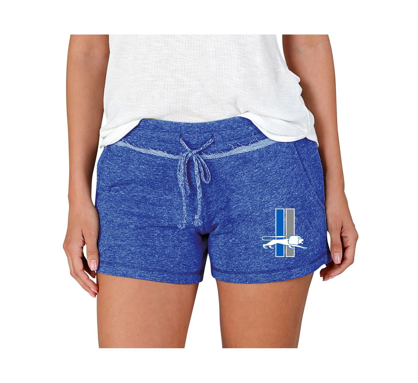 Concepts Sport Women's Blue Detroit Lions Mainstream Terry Lounge Shorts