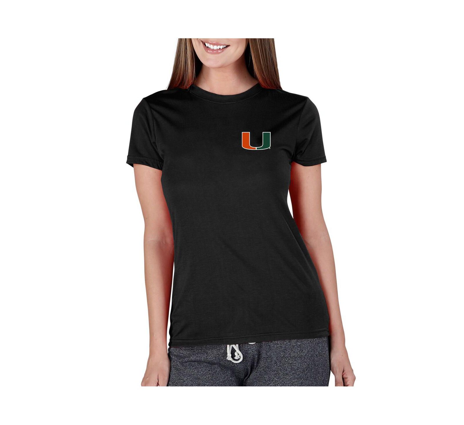 Concepts Sport Женский трикотажный топ Miami Hurricanes Marathon, черный цвет