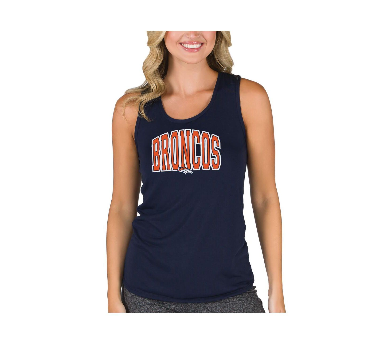 Женский топ Concepts Sport Navy Denver Broncos Marathon Racer Back