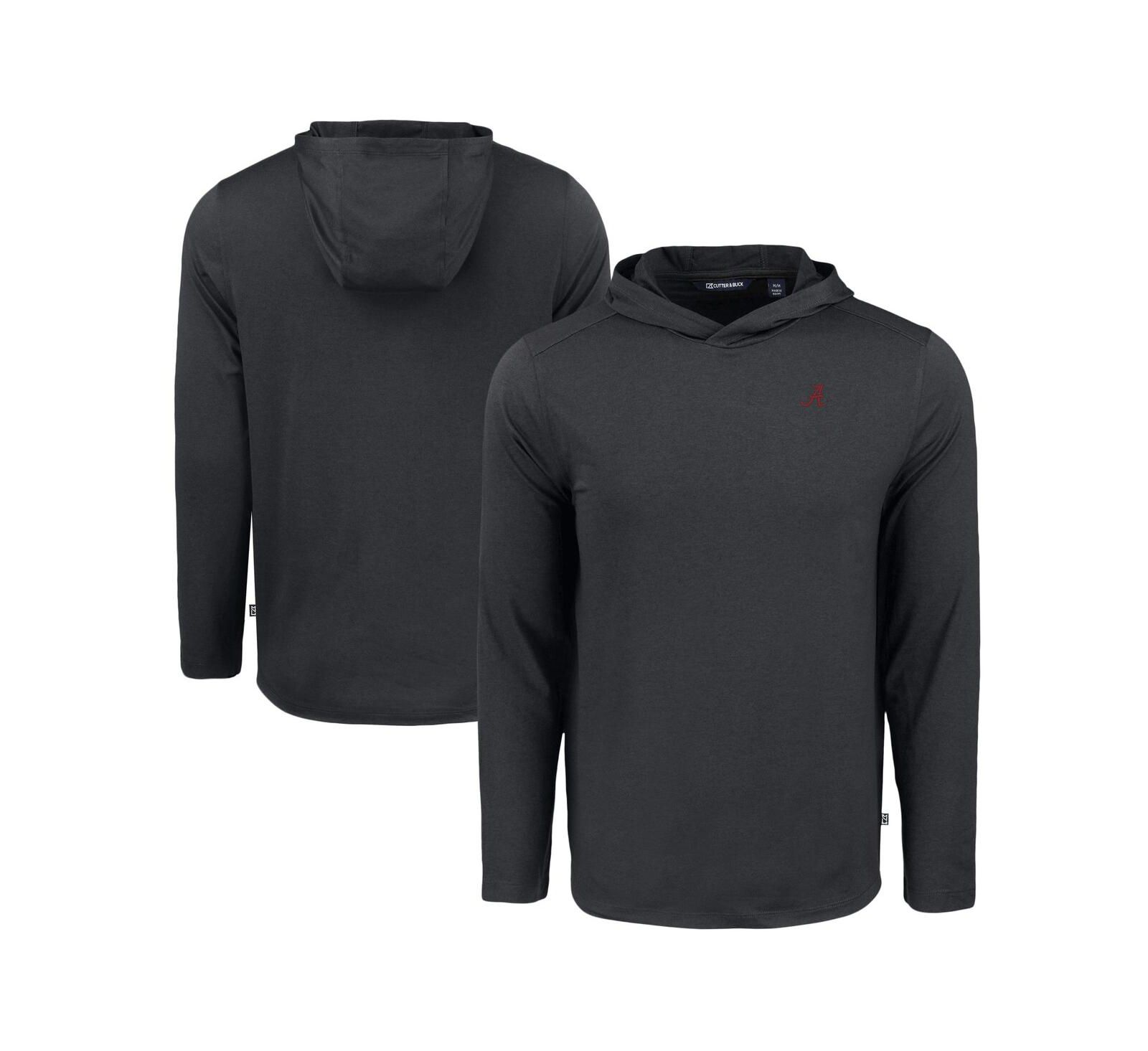 Cutter & Buck Men's Black Alabama Crimson Tide Coastline Epic Comfort Eco Long Sleeve Hoodie T-Shirt