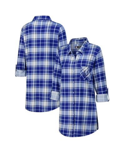 Concepts Sport Women's Royal Indianapolis Colts Ashford Plaid Knit Nightshirt
