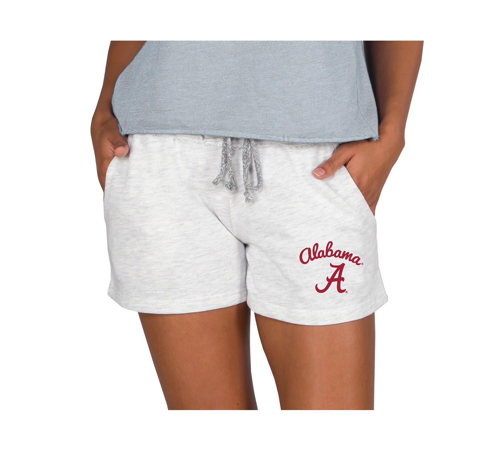 Concepts Sport Women's Ash Alabama Crimson Tide Mainstream French Terry Tri-Blend Shorts