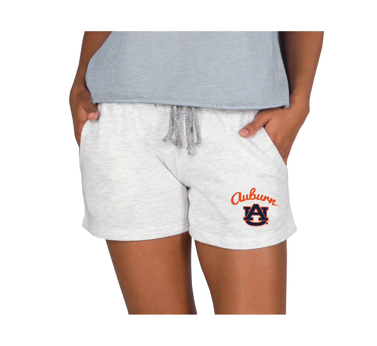 Concepts Sport Women's Ash Auburn Tigers Mainstream French Terry Tri-Blend Shorts