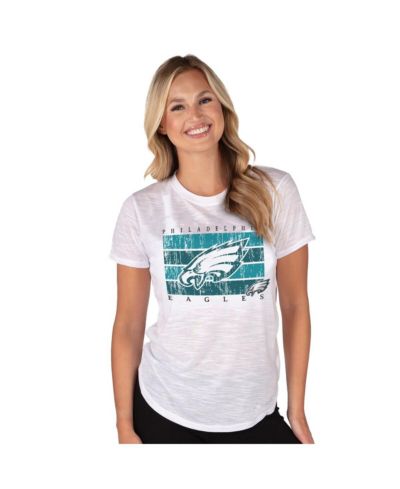 Concepts Sport Women's White Philadelphia Eagles Infuse Lightweight Slub Knit Top