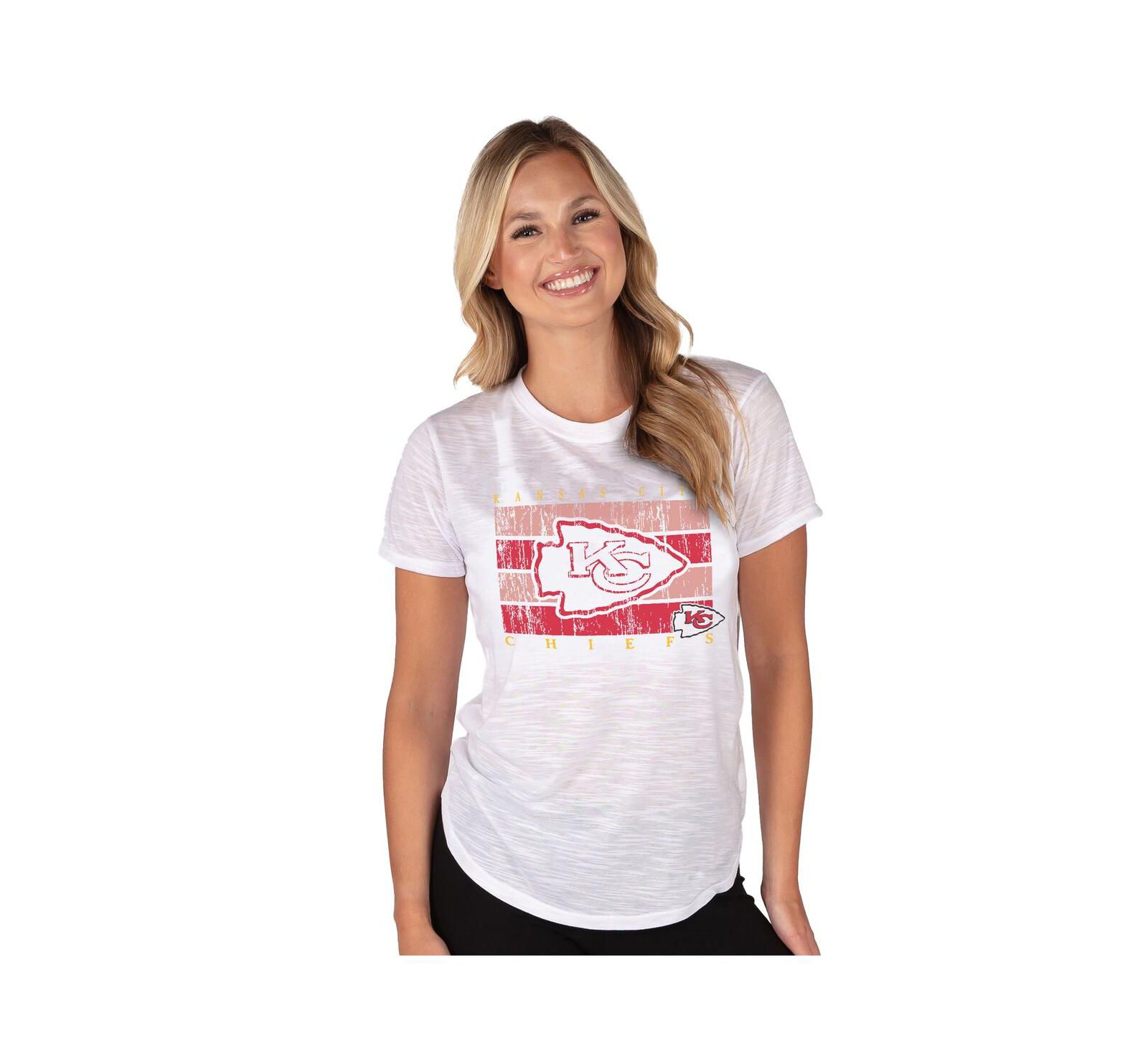 Concepts Sport Women's White Kansas City Chiefs Infuse Lightweight Slub Knit Top