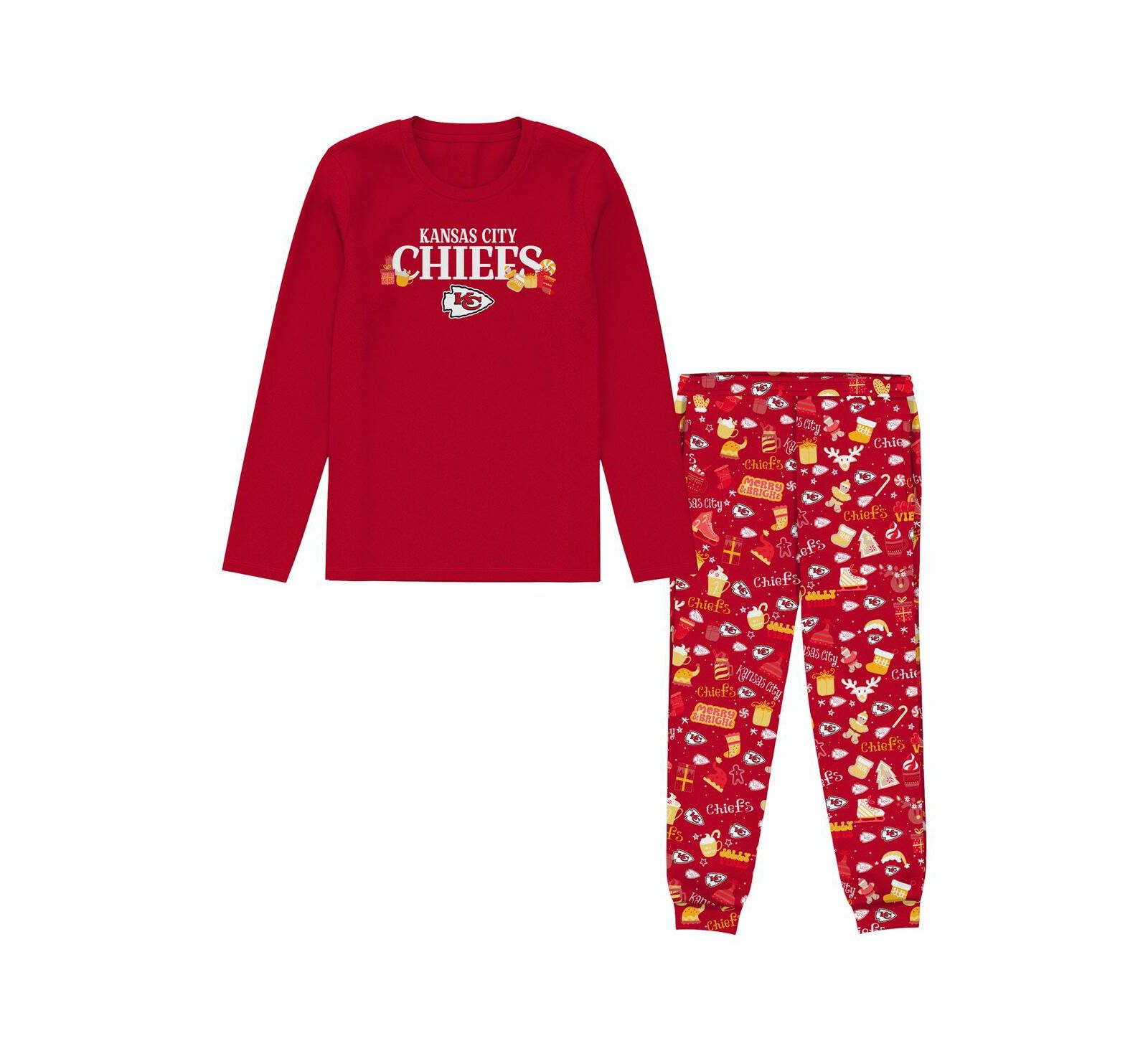 Детский праздничный пижамный набор Outerstuff Red Kansas City Chiefs