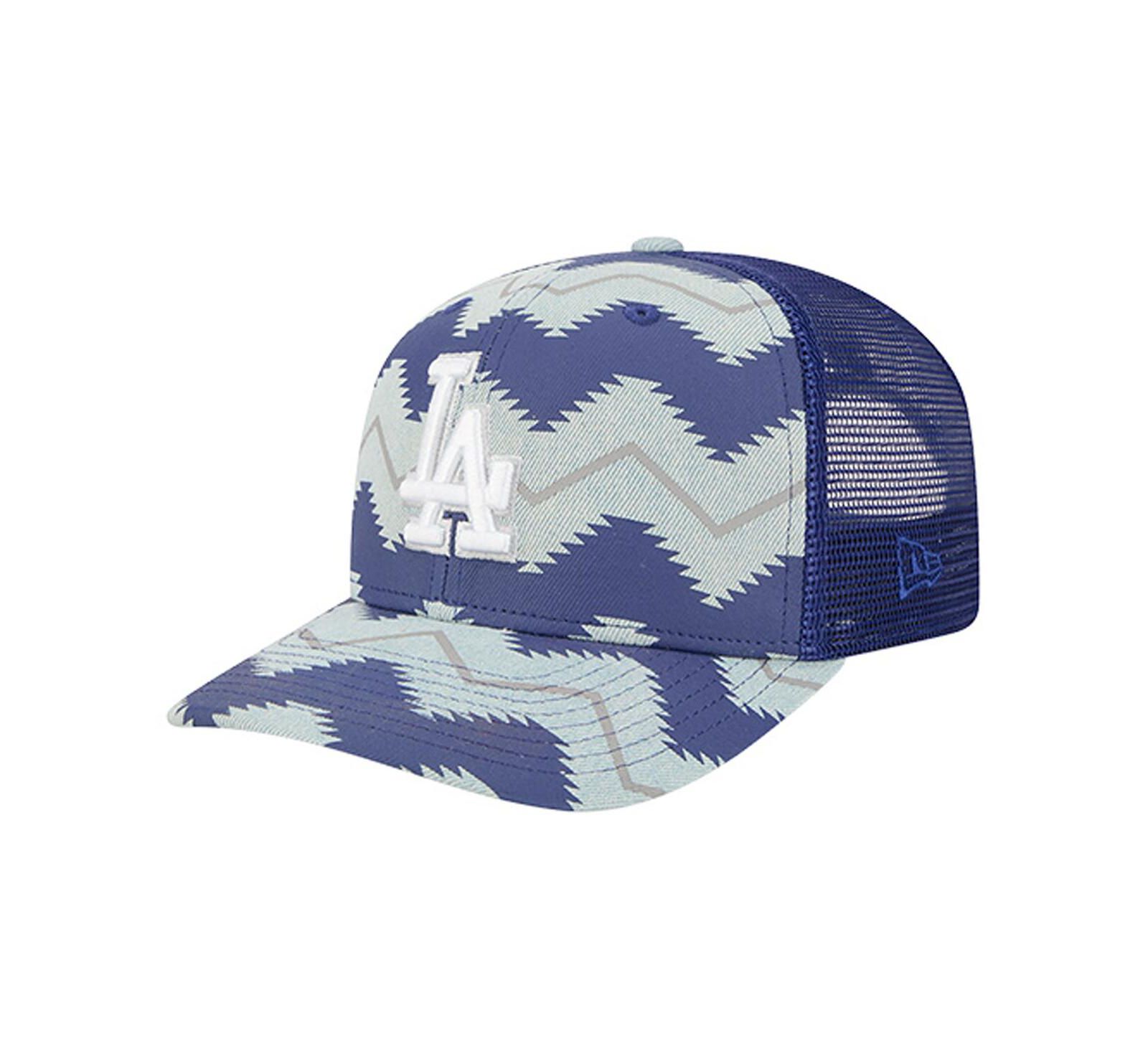 New Era Men's Denim/Royal Los Angeles Dodgers Aztec Denim 9SEVENTY Adjustable Hat