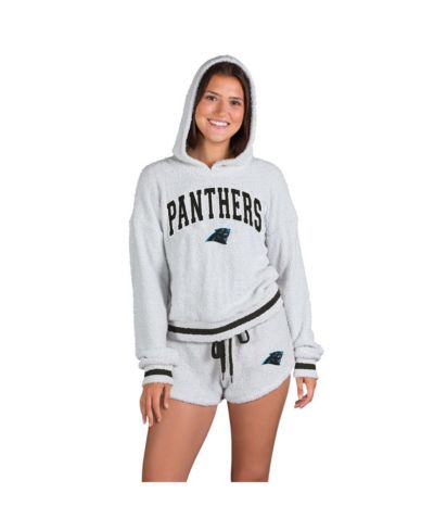 Concepts Sport Женский комплект из 2 предметов Carolina Panthers Whitley: худи с длинным рукавом и шорты, серый