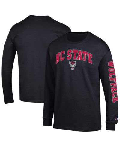 Champion Men's Black NC State Wolfpack Arch Over Logo Long Sleeve T-Shirt
