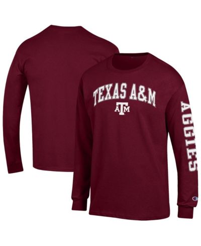 Champion Men's Maroon Texas A&M Aggies Arch Over Logo 2-Hit Long Sleeve T-Shirt