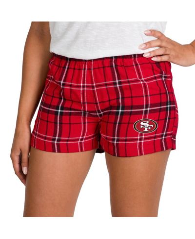 Женские шорты Concepts Sport Women's Scarlet/Black San Francisco 49ers Ultimate Flannel Shorts