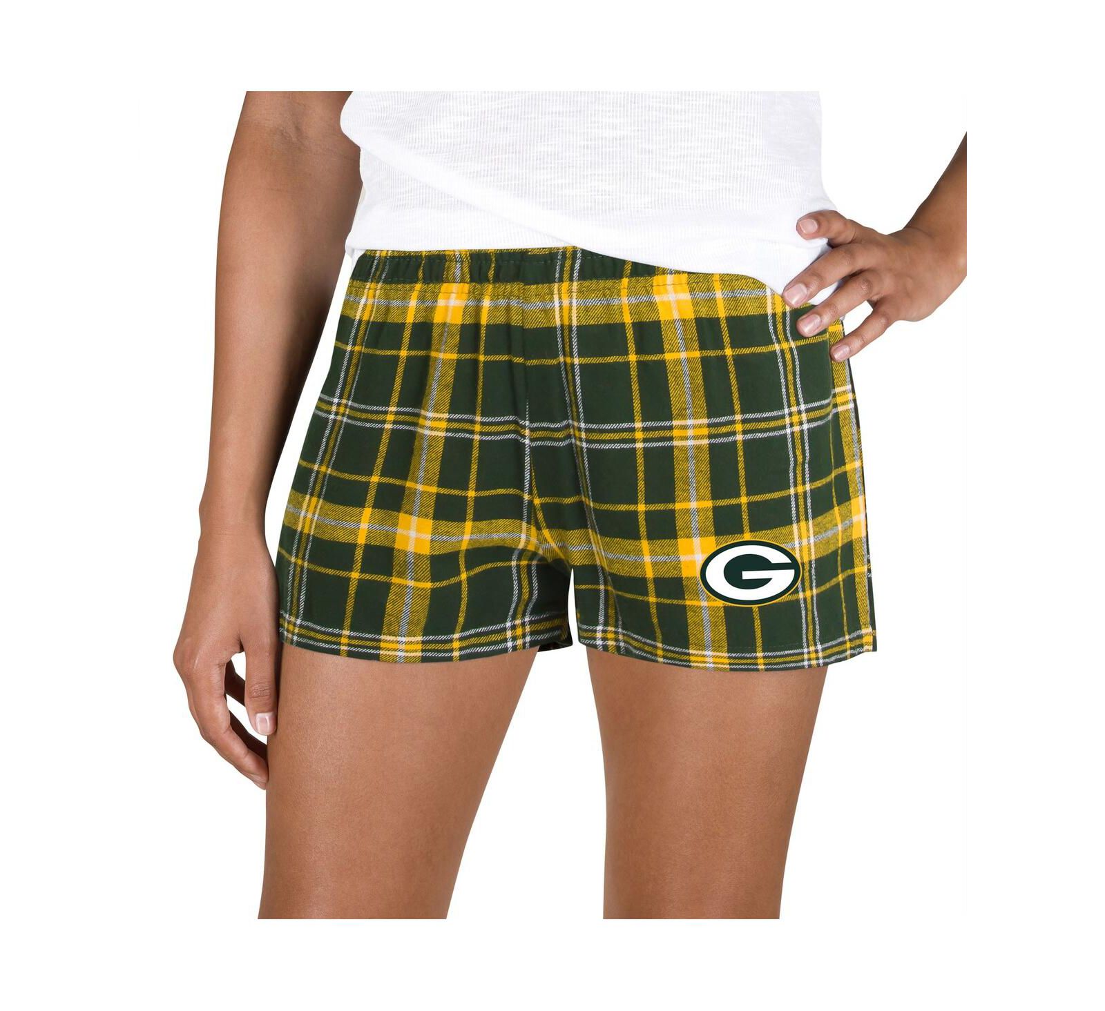 Concepts Sport Women's Green/Gold Green Bay Packers Ultimate Flannel Shorts