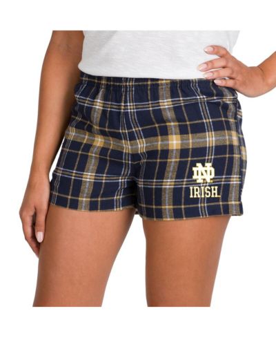 Concepts Sport Women's Navy/Gold Notre Dame Fighting Irish Ultimate Flannel Shorts