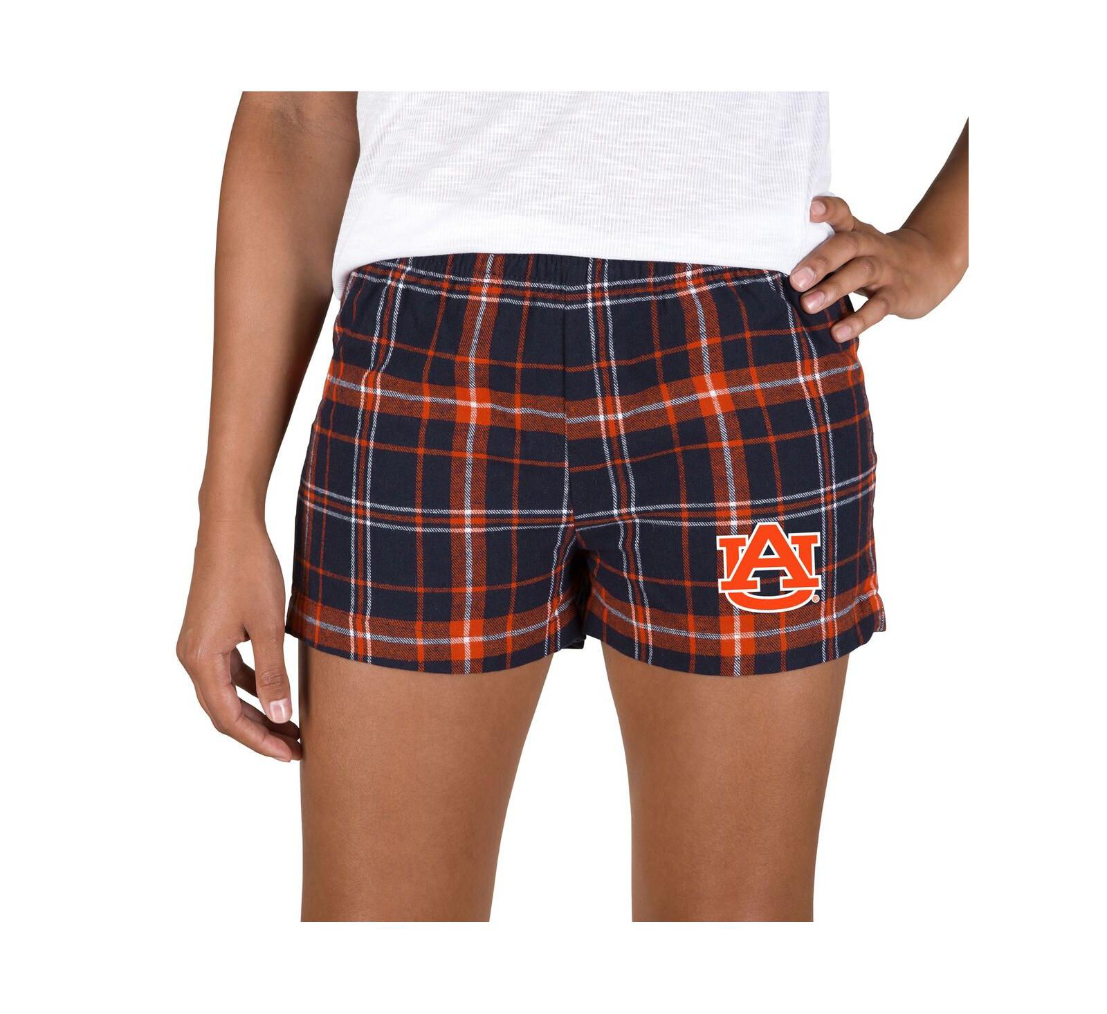 Concepts Sport Women's Navy/Orange Auburn Tigers Ultimate Flannel Shorts