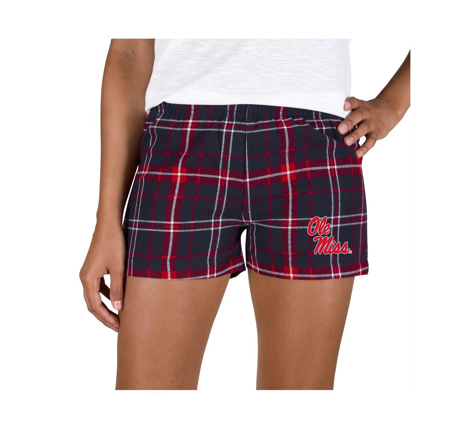 Concepts Sport Women's Navy/Red Ole Miss Rebels Ultimate Flannel Shorts