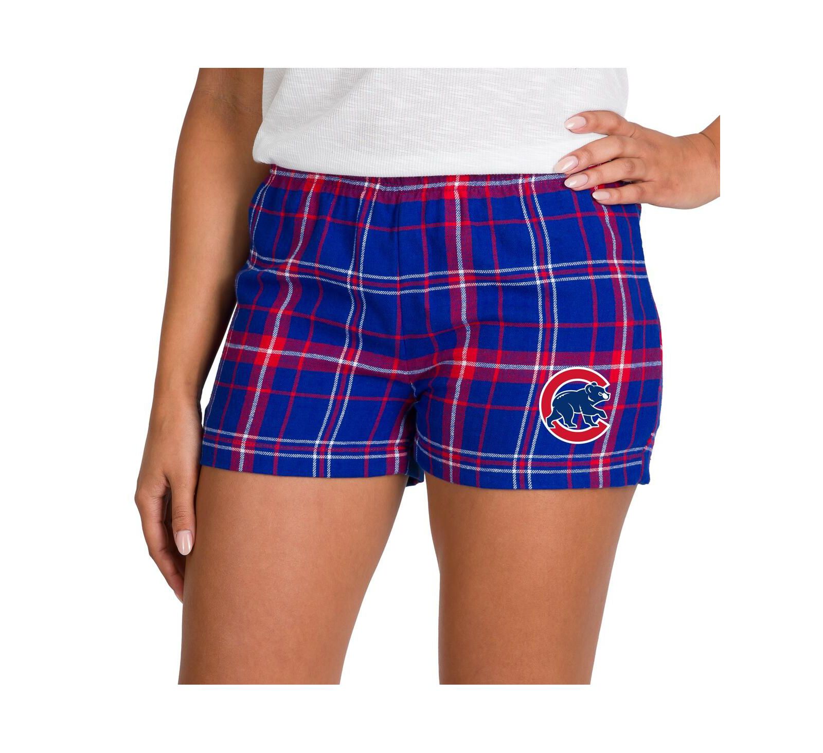 Женские шорты Concepts Sport Chicago Cubs Ultimate Flannel, Royal/Red