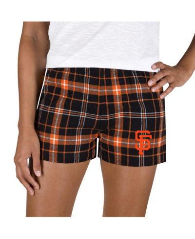 Concepts Sport Women's Black/Orange San Francisco Giants Ultimate Flannel Shorts