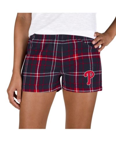 Женские шорты Concepts Sport Philadelphia Phillies Ultimate Flannel, Navy/Red