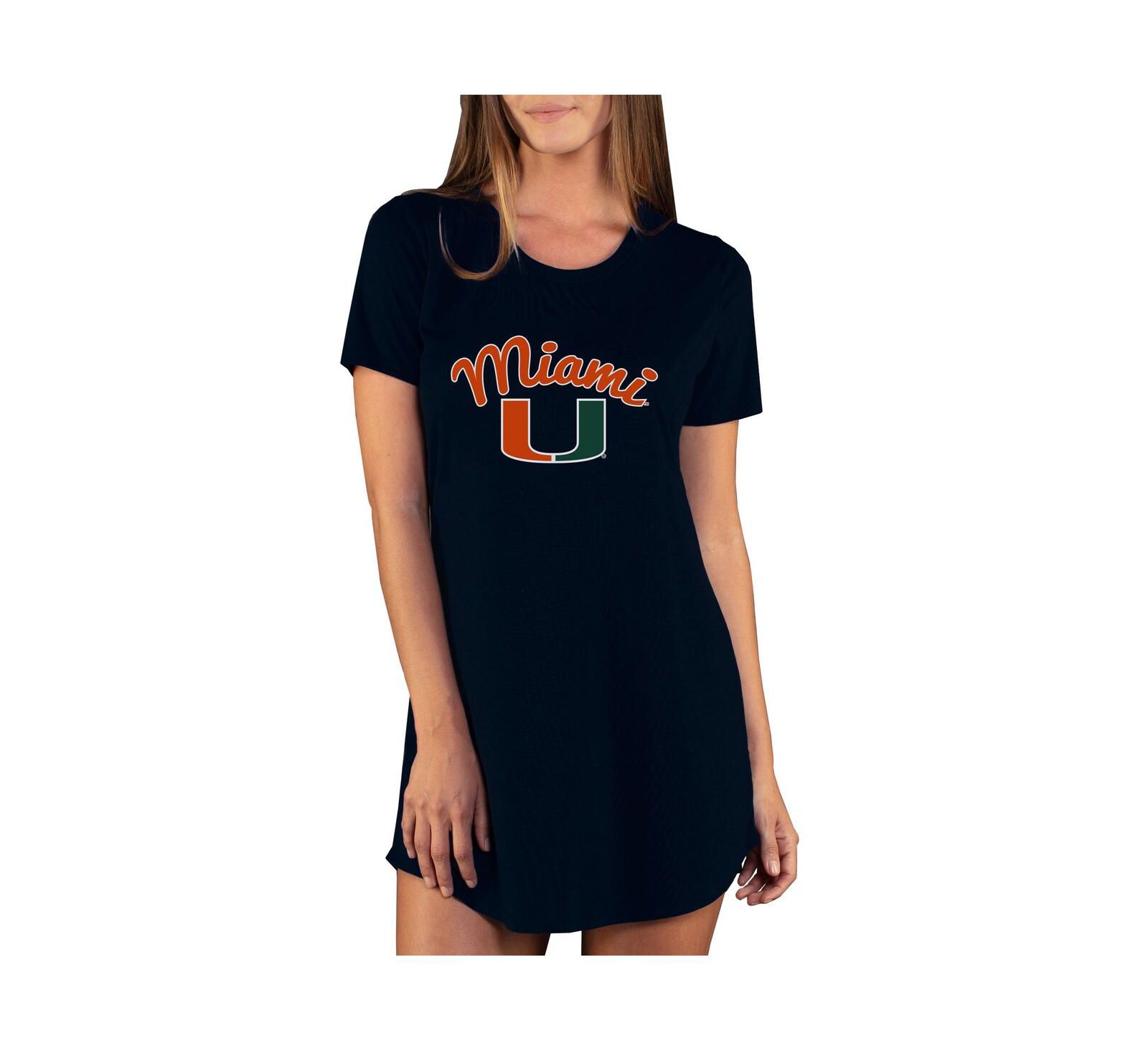Concepts Sport Женская ночная рубашка Miami Hurricanes Marathon Black