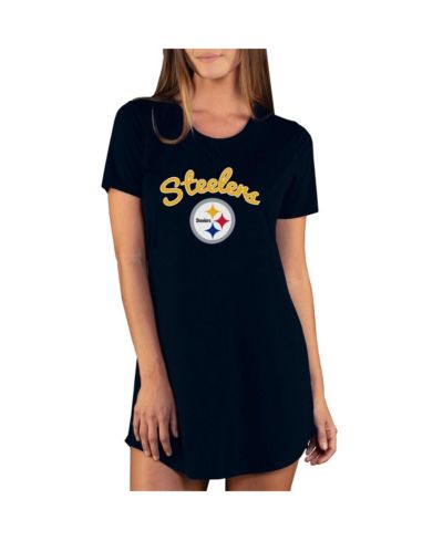 Женская ночная рубашка Concepts Sport Black Pittsburgh Steelers Marathon Knit