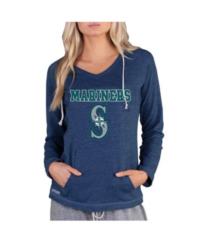 Concepts Sport Women's Navy Seattle Mariners Mainstream Terry Long Sleeve Hoodie
