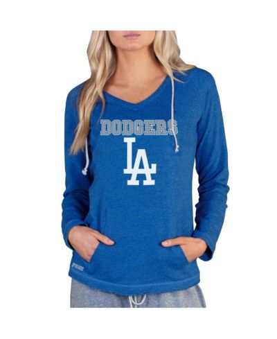 Женское худи Concepts Sport Royal Los Angeles Dodgers из махровой ткани с длинным рукавом