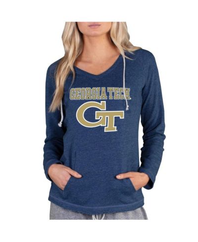 Женский свитшот Concepts Sport Georgia Tech Yellow Jackets Lightweight Terry Pullover Hoodie