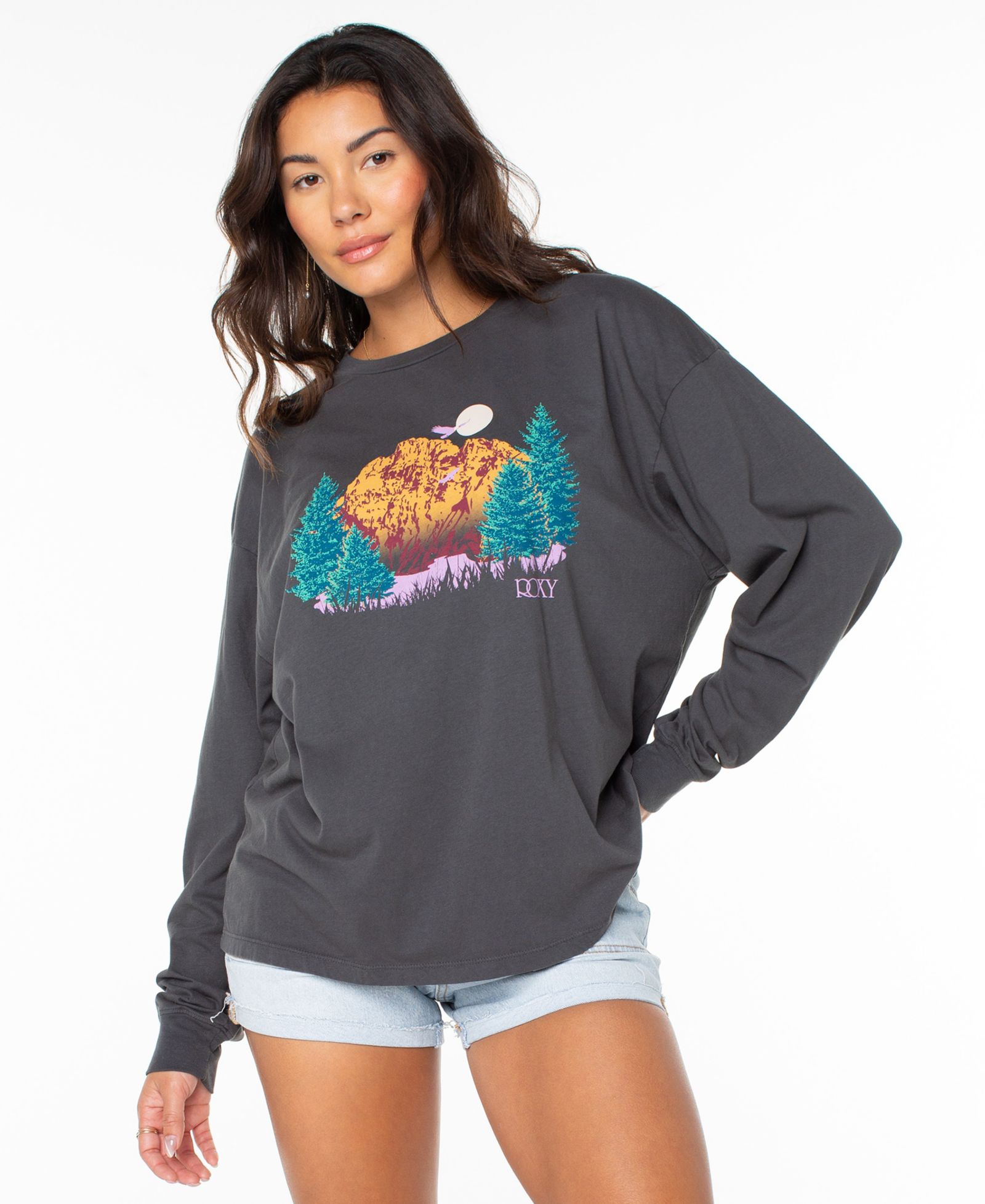 Roxy Women's Mountains Majesty Long-Sleeve Jersey T-Shirt