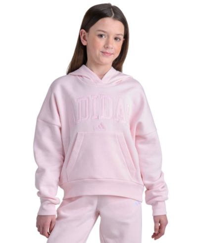 adidas Girls' 8-16 Long-Sleeve Hooded Sweatshirt