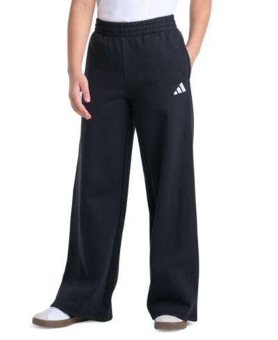 adidas Girls' 8-16 Wide-Leg Fleece Pants
