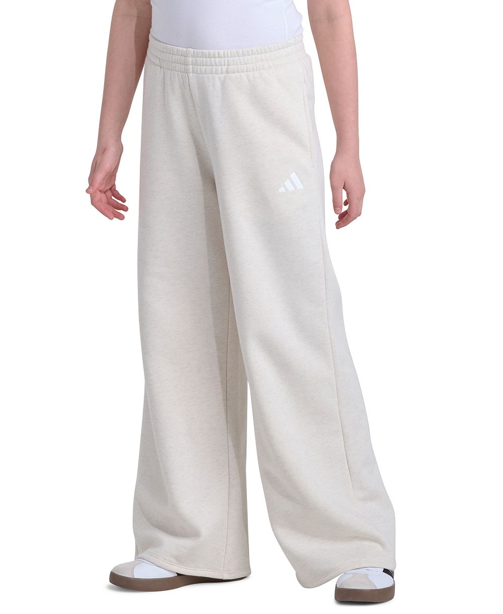 adidas Детские широкие брюки с эластичным поясом, heather