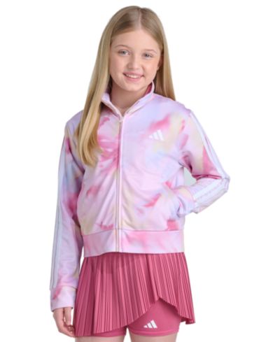 adidas Girls' 8-16 Long-Sleeve Full-Zip Printed Tricot Jacket