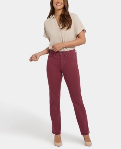 NYDJ Women's High Rise Marilyn Straight Jeans