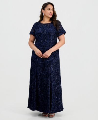 Вечернее платье Alex Evenings Plus Size с пайетками и кружевом
