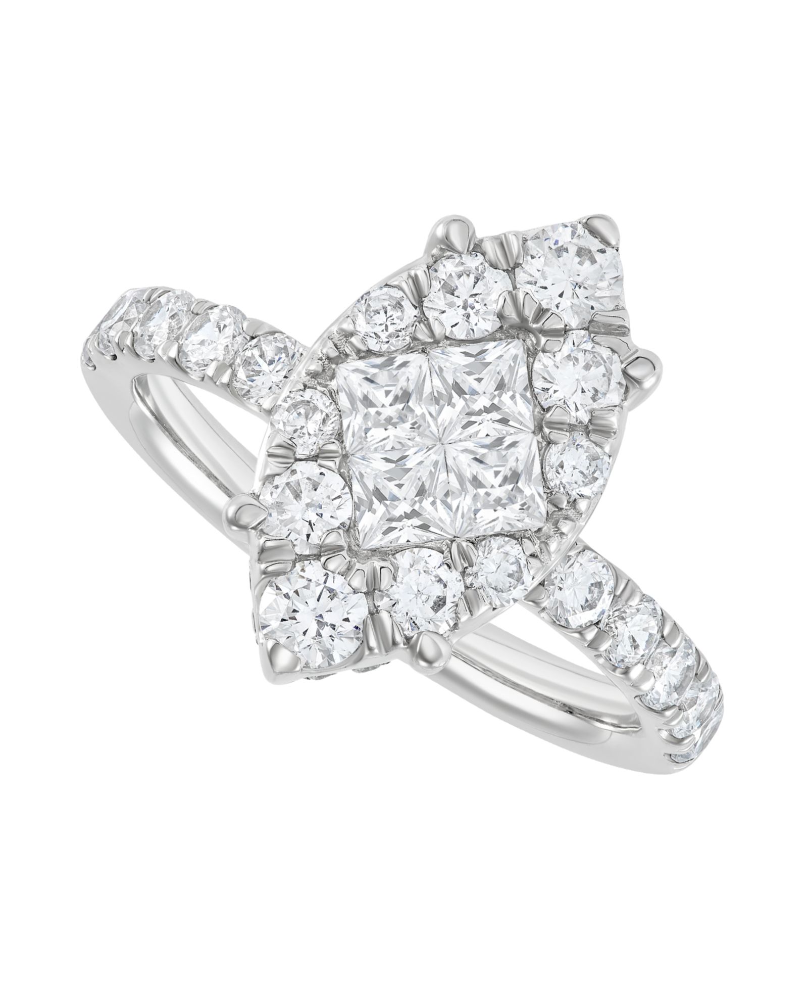 Macy's обручальное кольцо с бриллиантом (2 ct. t.w.) 10k White Gold
